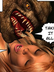 A 3d beauty fucked by a giant on the set;