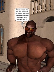 Girl slide fast on monsters dick, yelling with unspeakable pleasure;