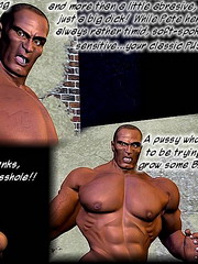 Two slutty babes please a 3d giant;